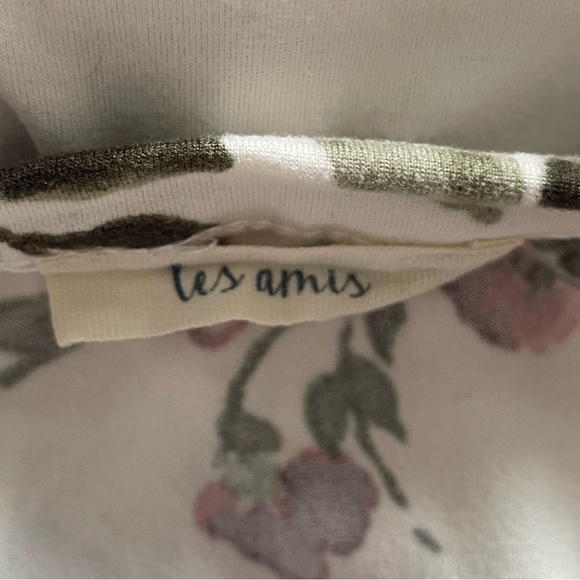 Les Amis shortsleeved floral feminine pullover soft peplum waist top size medium - Picture 8 of 10